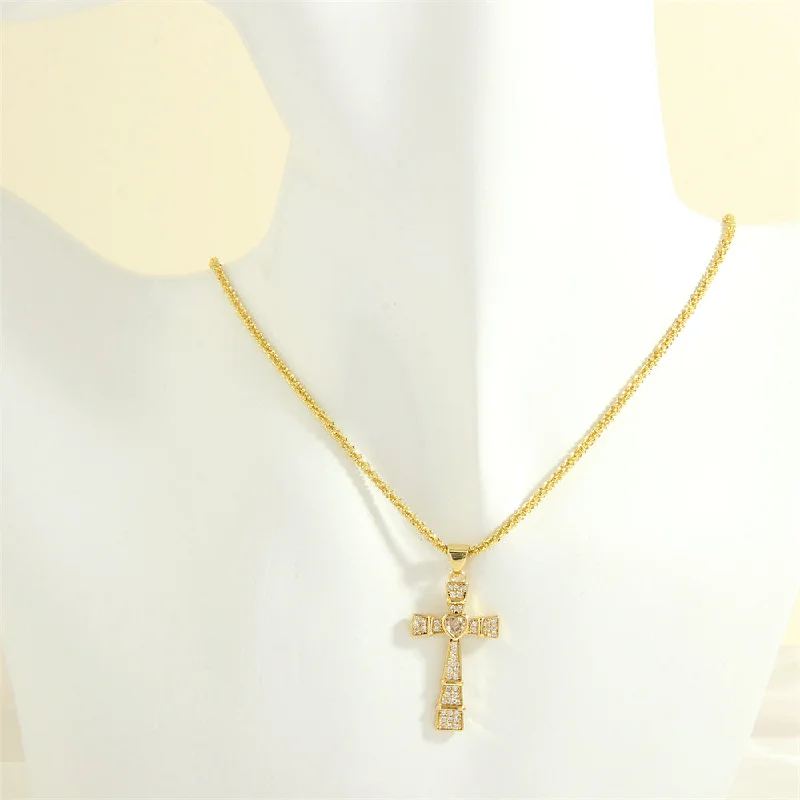 NE2018-White Zirconium Love Cross