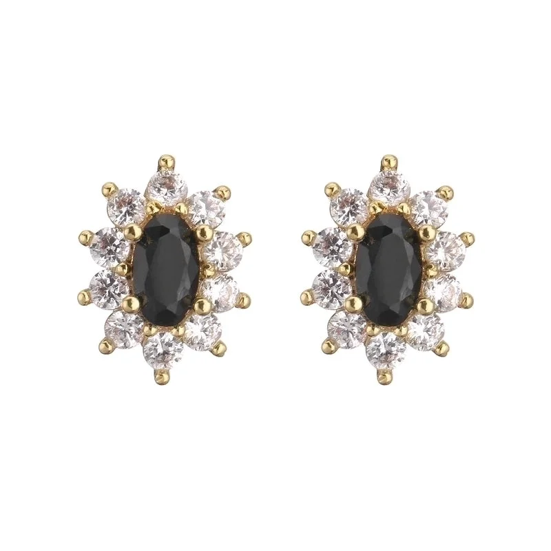 Black Diamond Ear Studs 1 Pair