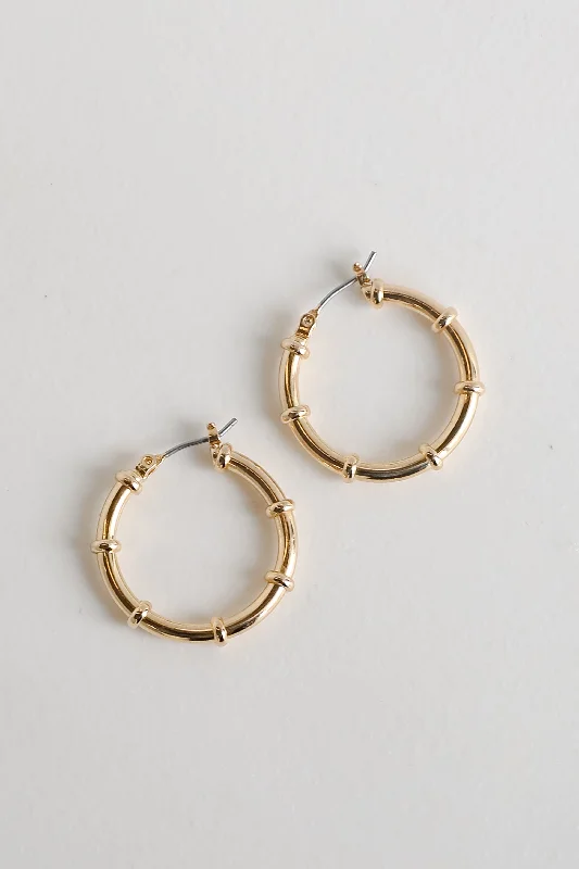 Elegant earrings for women -Lauren Gold Hoop Earrings