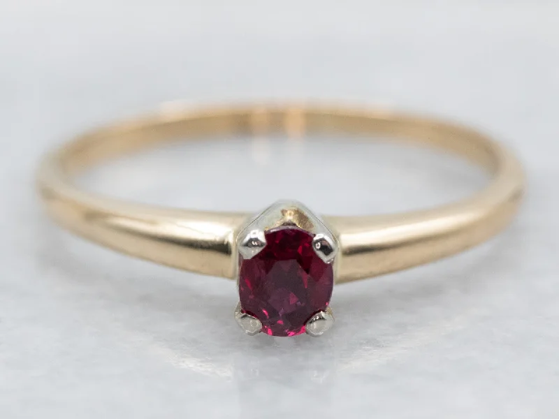 Modern rings for women -Classic Ruby Solitaire Ring