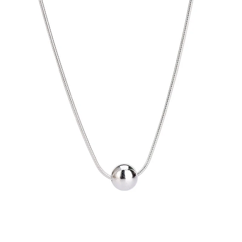 Custom nameplate necklaces for women -Elegant Round Sterling Silver Plating Necklace