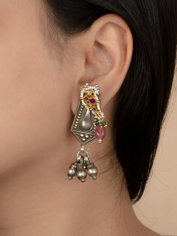 Amethyst earrings for women -Multicolor Tribal Earrings - EK-SFEAR303M