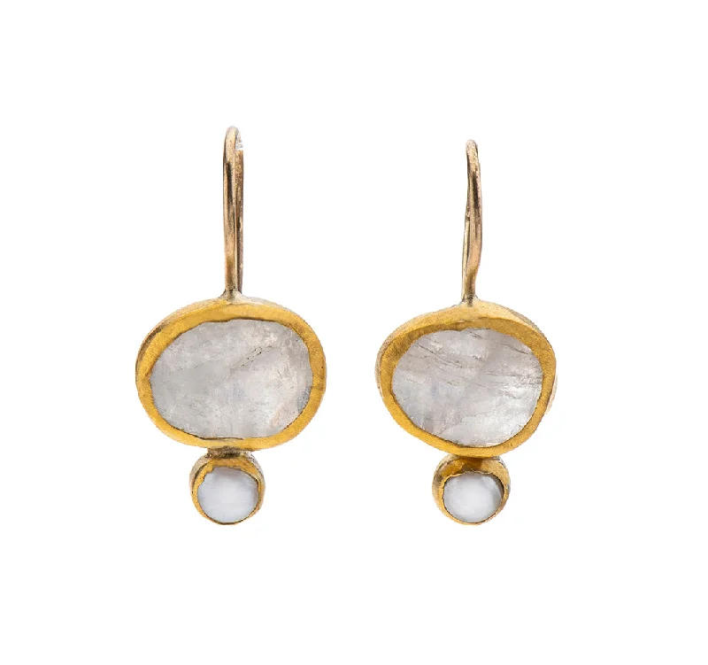 Crystal drop earrings for women -Nava Zahavi Celestial Earrings