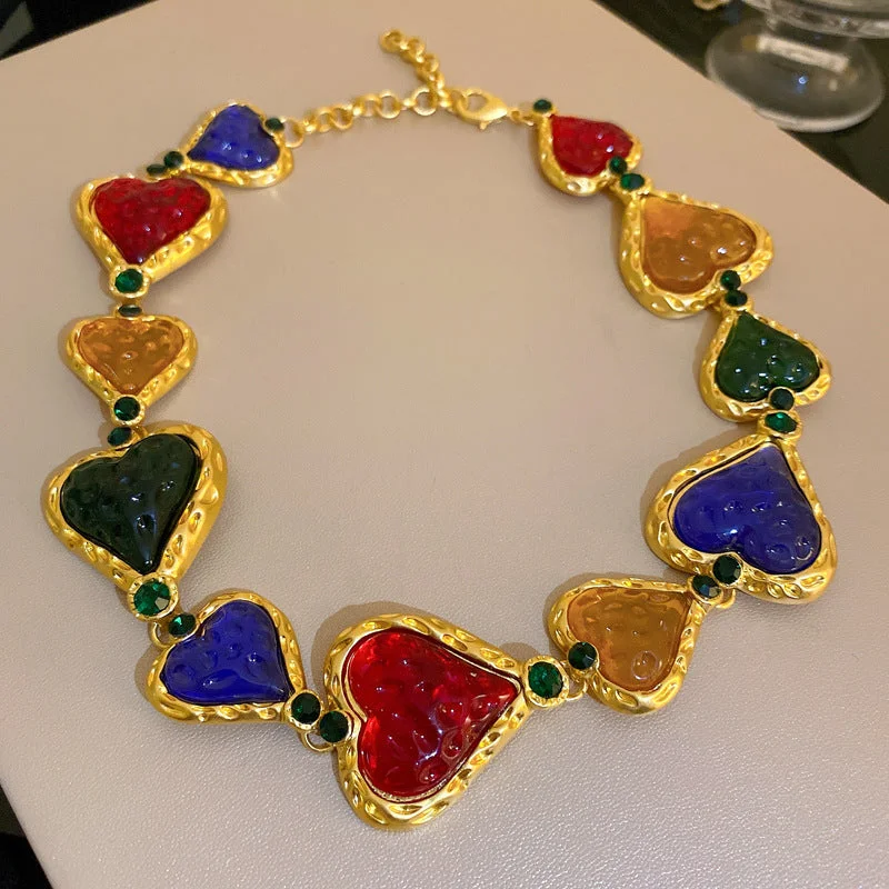 30 # Necklace - Colorful Love Heart