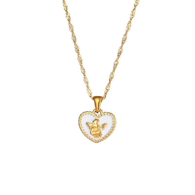 Love Angel Necklace - White