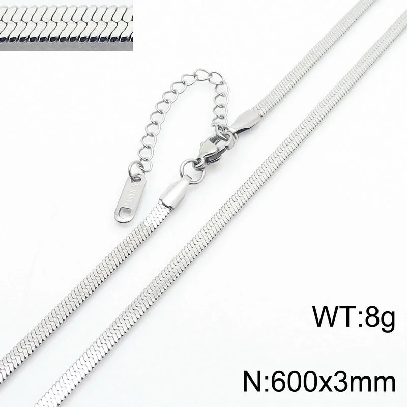 Silver Single Layer 3mm60cm