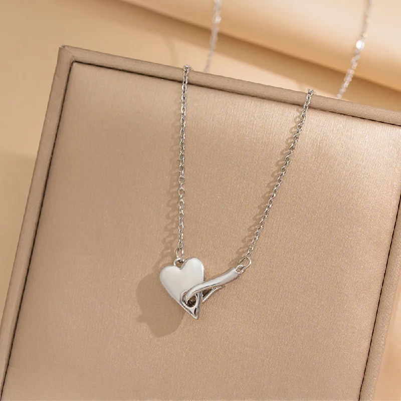 423 steel color - double buckle heart