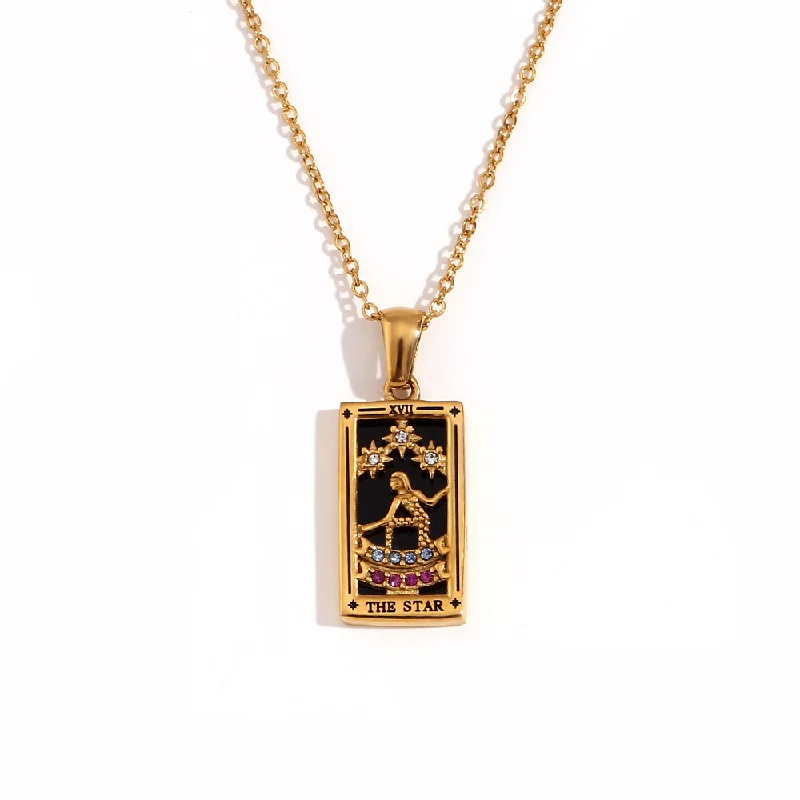 Original New Tarot Necklace-Gold-Star