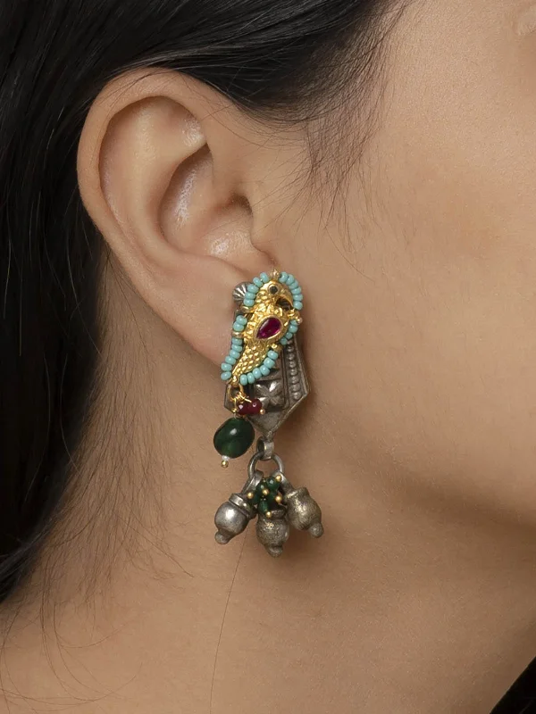 Swarovski earrings for women -Multicolor Tribal Earrings - EK-SFEAR306