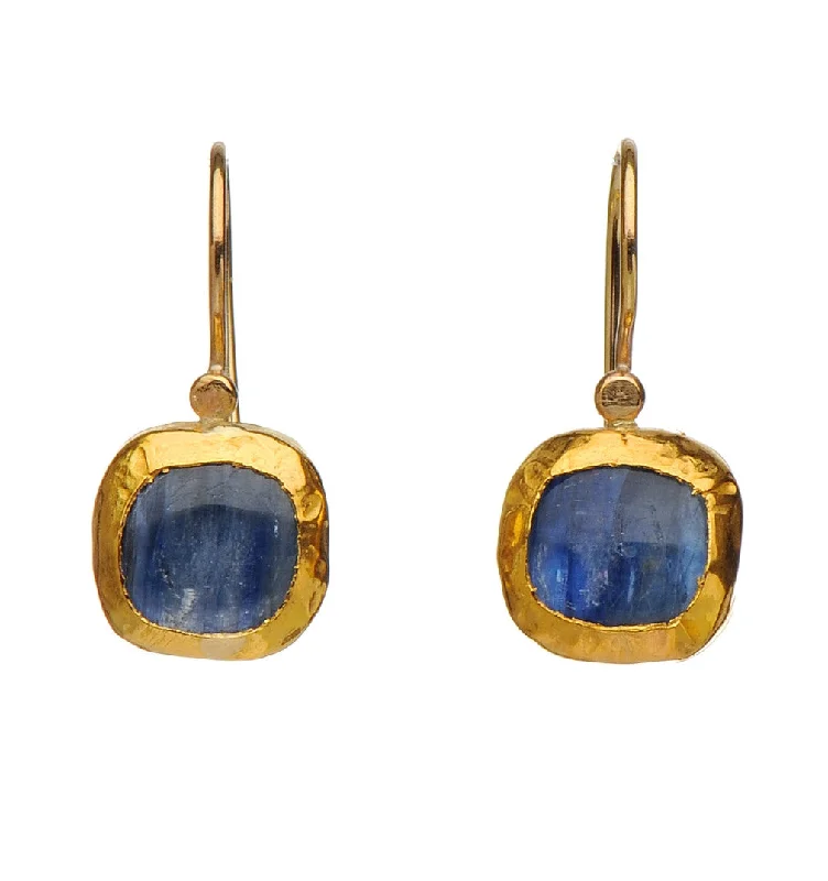 Butterfly earrings for women -Mediterranean Blue Kyanite Earrings