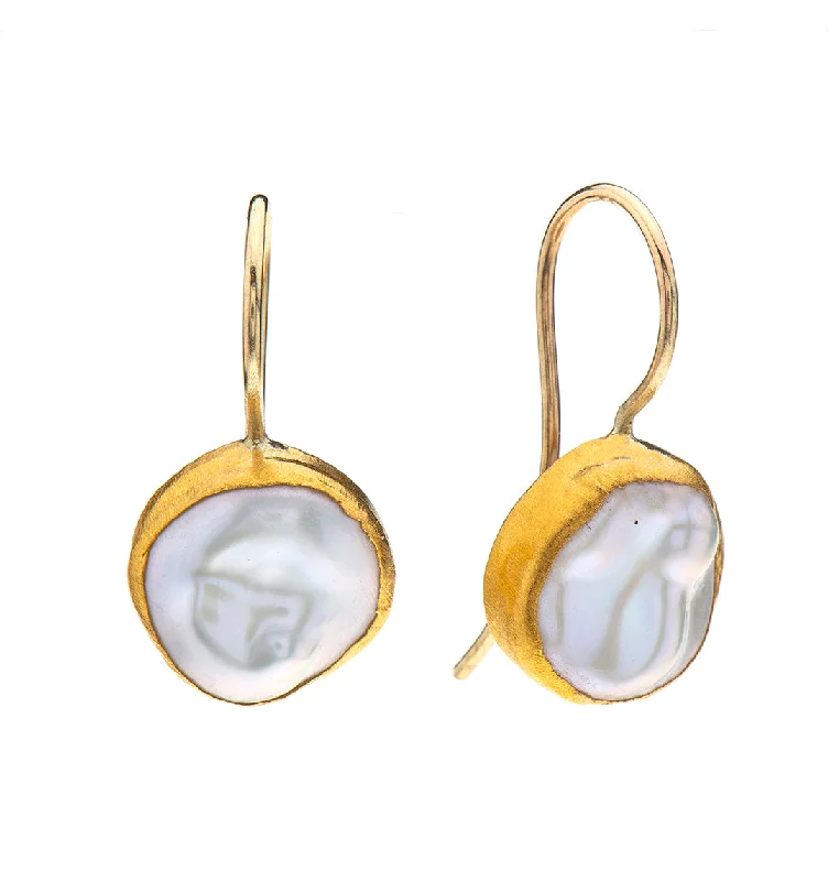 Bold earrings for women -Nava Zahavi Yellow Gold Kashi Earrings