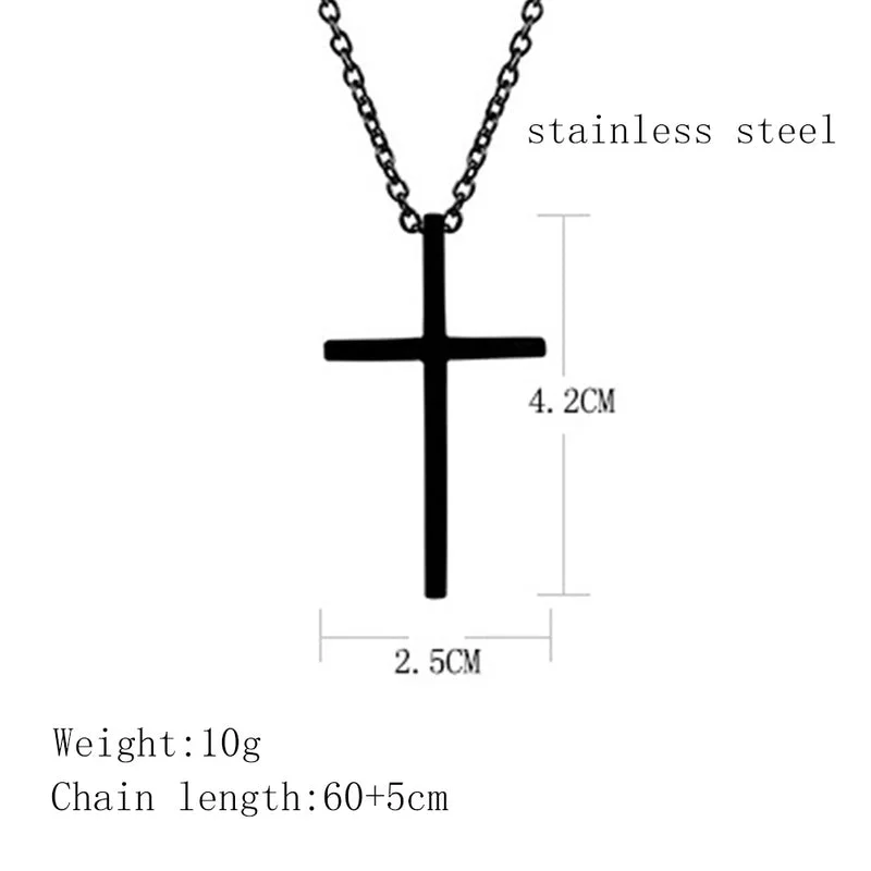 Women’s pendant necklaces with gemstones -Wholesale Jewelry Cross Pendant Titanium Steel Necklace