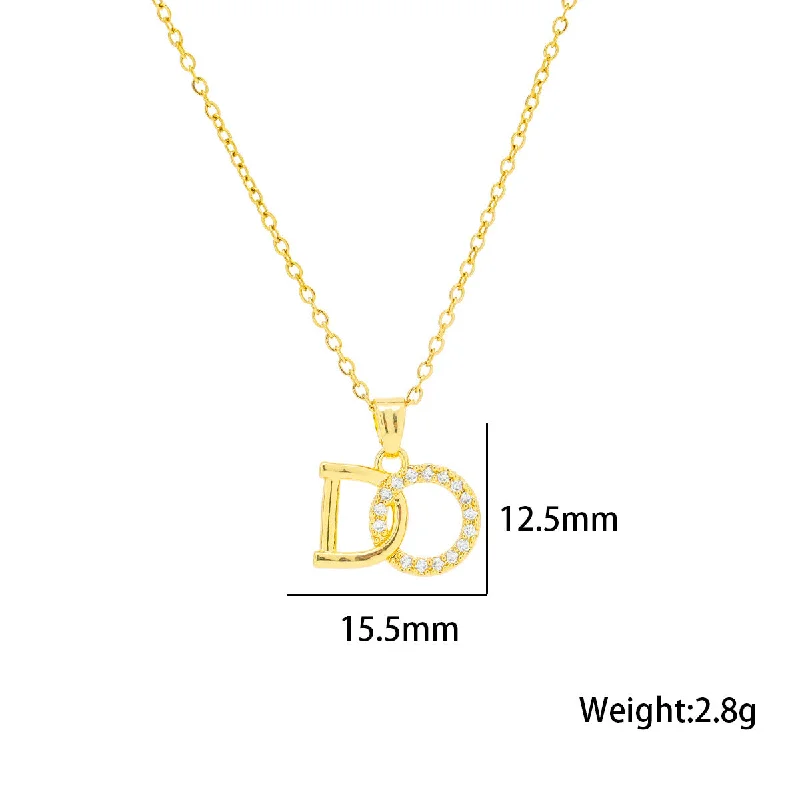 Elegant sapphire necklaces for women -Moderate Luxury Letter Text Number Titanium Steel 18K Gold Plated Necklaces