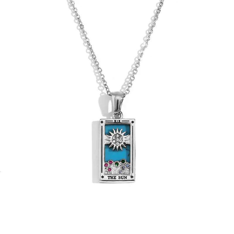 Original New Tarot Necklace-Steel Color-Sun