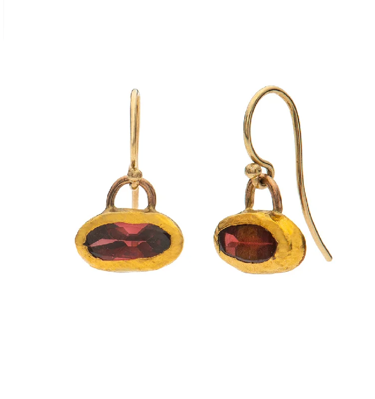 Oval earrings for women -Nava Zahavi Red Horizon Earrings