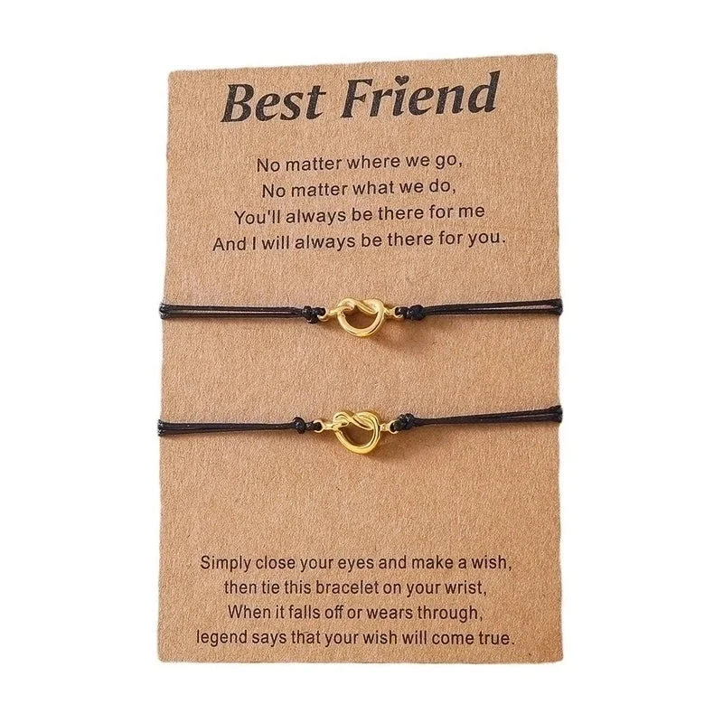 N00037b Friendship Card Bracelet Set of 2