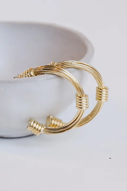 Gold plated earrings for women -Alaya Gold Hoop Earrings