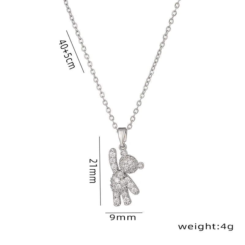 |Silver Bear Necklace