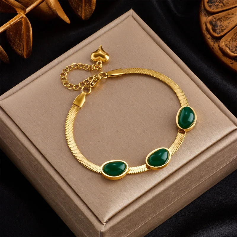 908 Three Emerald Bracelets