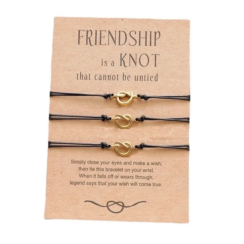 N00037b Knot Card Bracelet Three-Piece Set