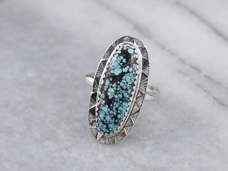 Diamond rings for women -Southwest Turquoise Statement Ring