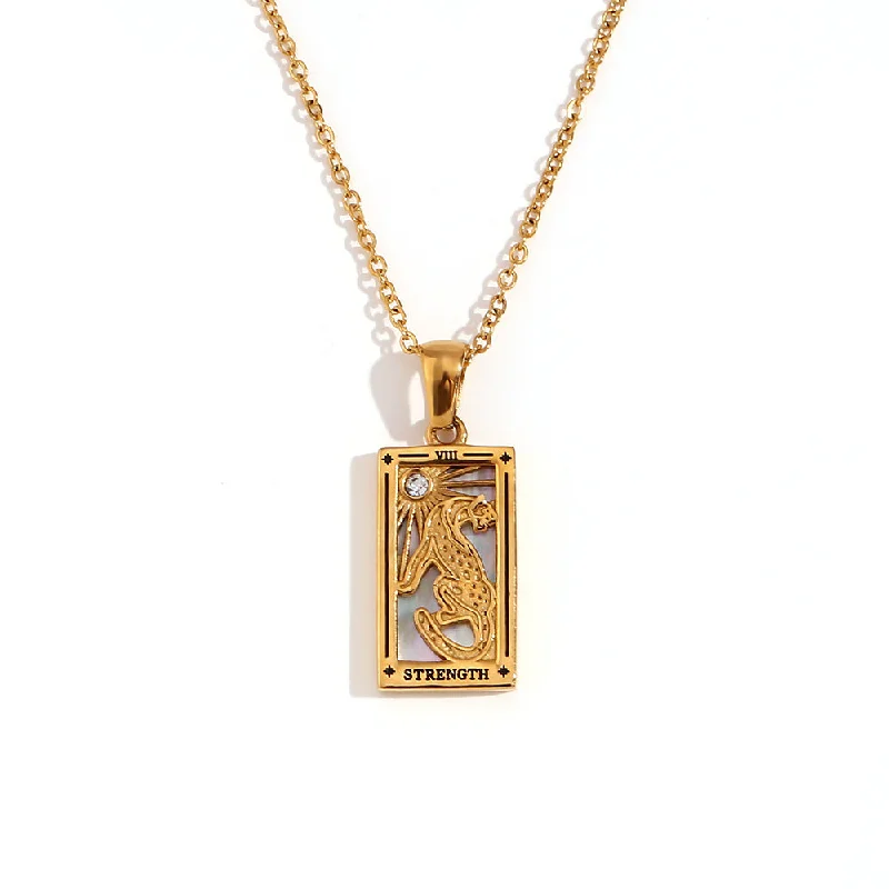 Original New Tarot Necklace-Gold-Power