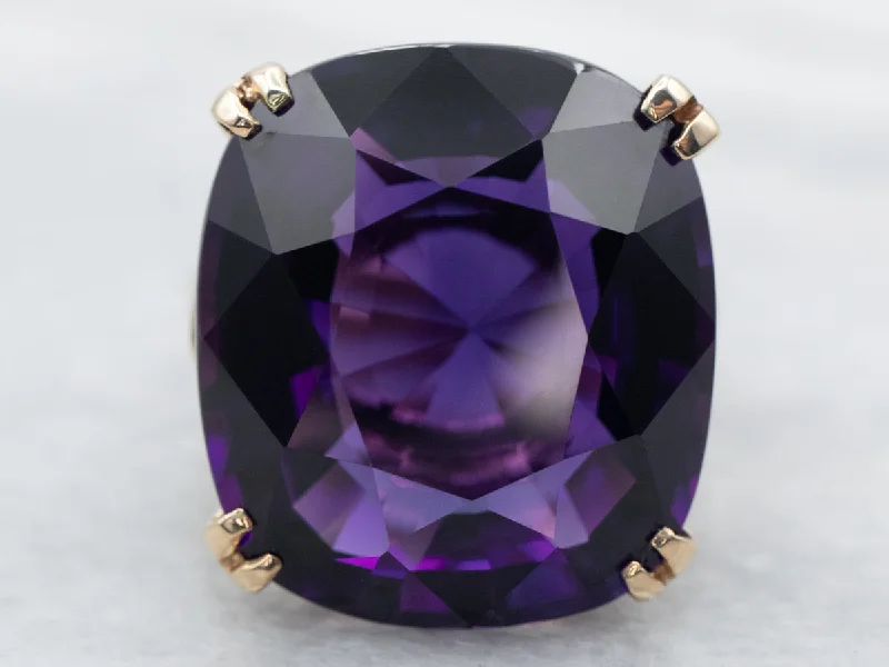 Promise engagement rings for women -Stunning Amethyst Cocktail Ring