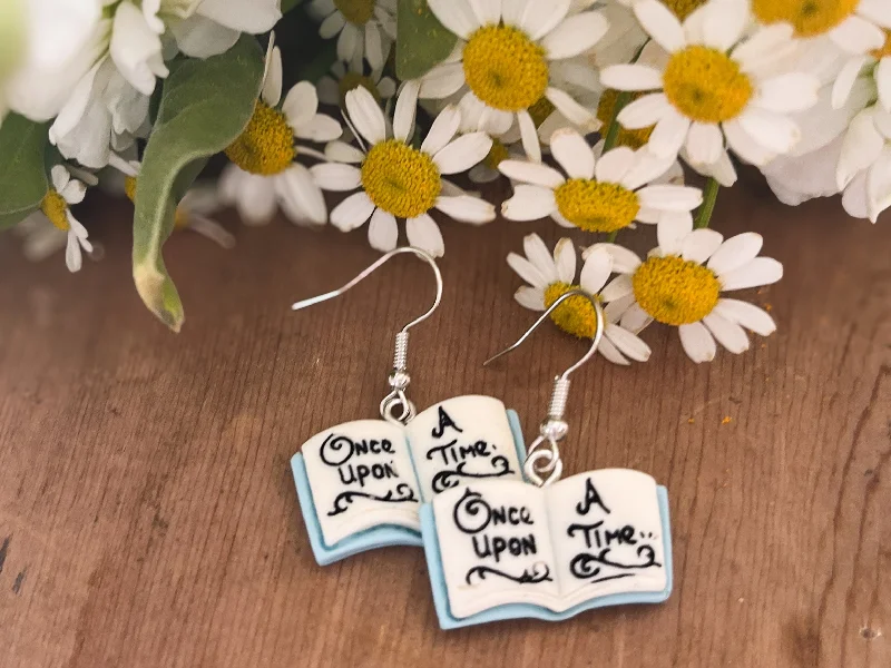 Everyday earrings for women -Adorable Fairy Tale Book Earrings