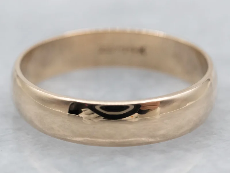 Custom-designed rings for women -14K Yellow Gold Classic Band Ring