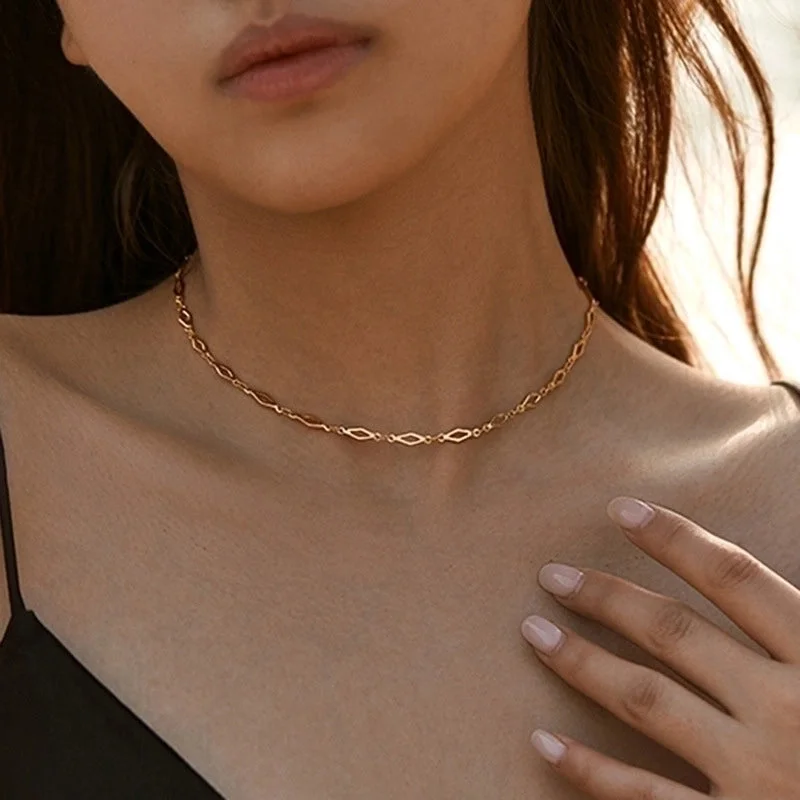 Vintage necklaces for women -Ig Style Simple Style Solid Color Copper Plating Chain 18k Gold Plated Necklace