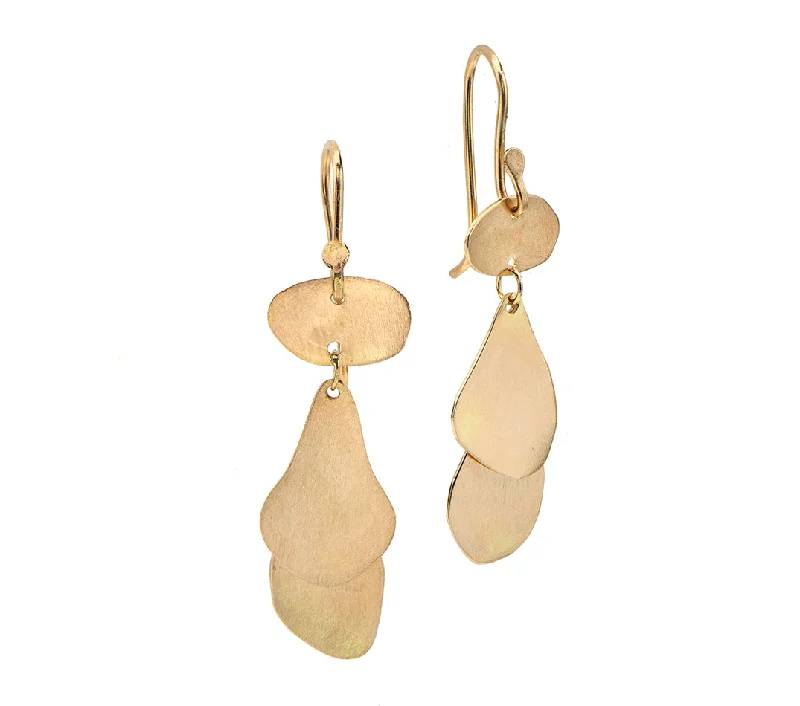 Trendy earrings for women -Nava Zahavi Dangling Medium 14K Gold Earrings