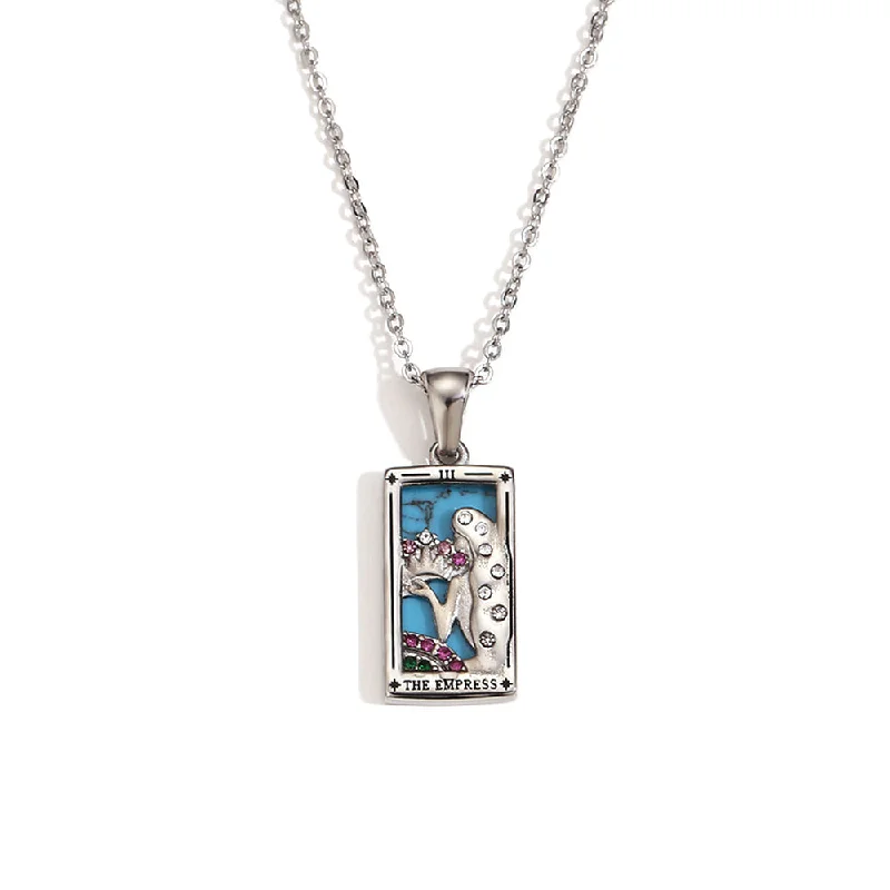 Original New Tarot Necklace-Steel Color-Queen