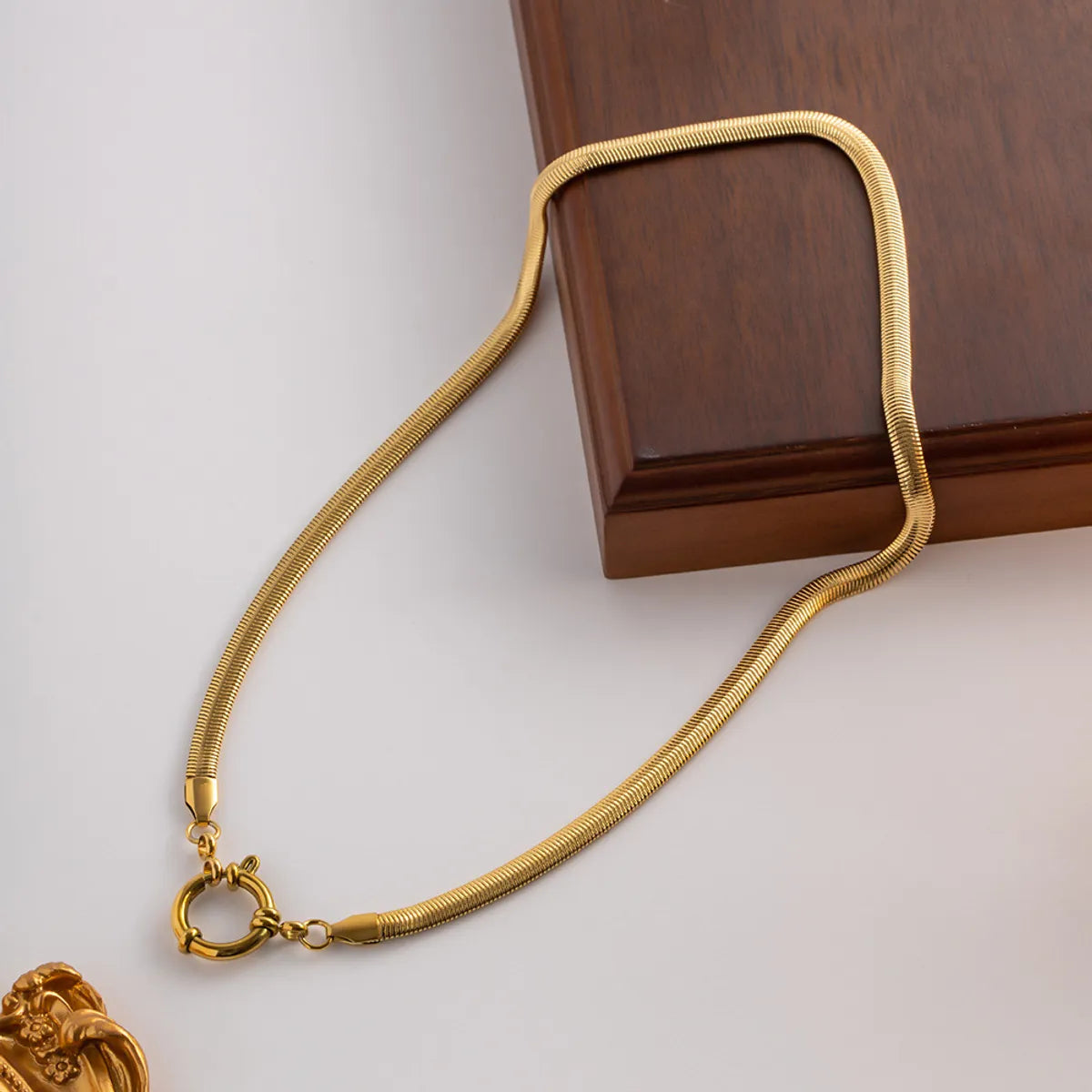 Pendant necklaces for women -Vintage Style Simple Style Solid Color Stainless Steel Plating 18k Gold Plated Necklace