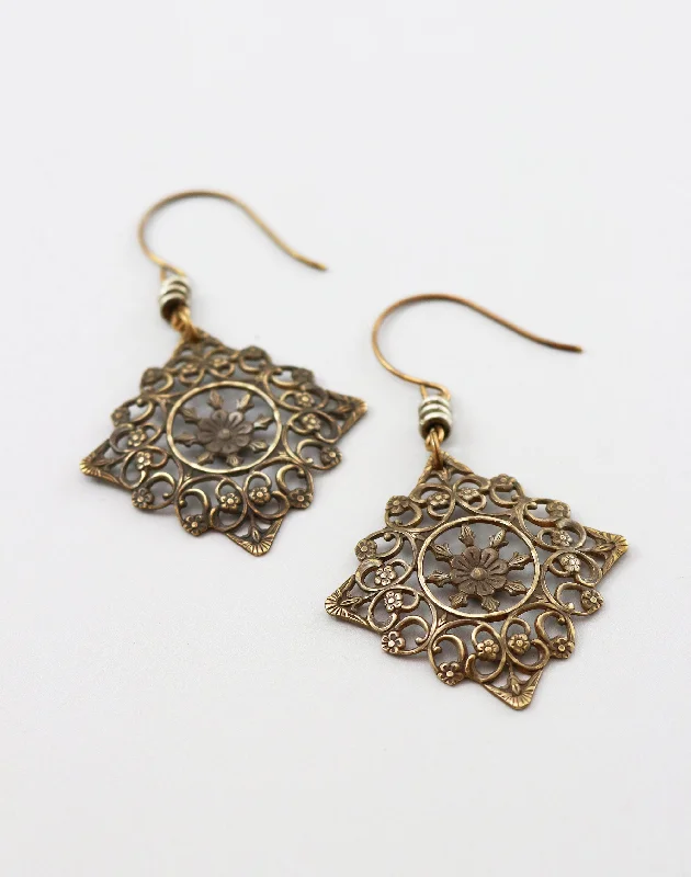 Flower earrings for women -Secret Garden Earrings, (1 pair)