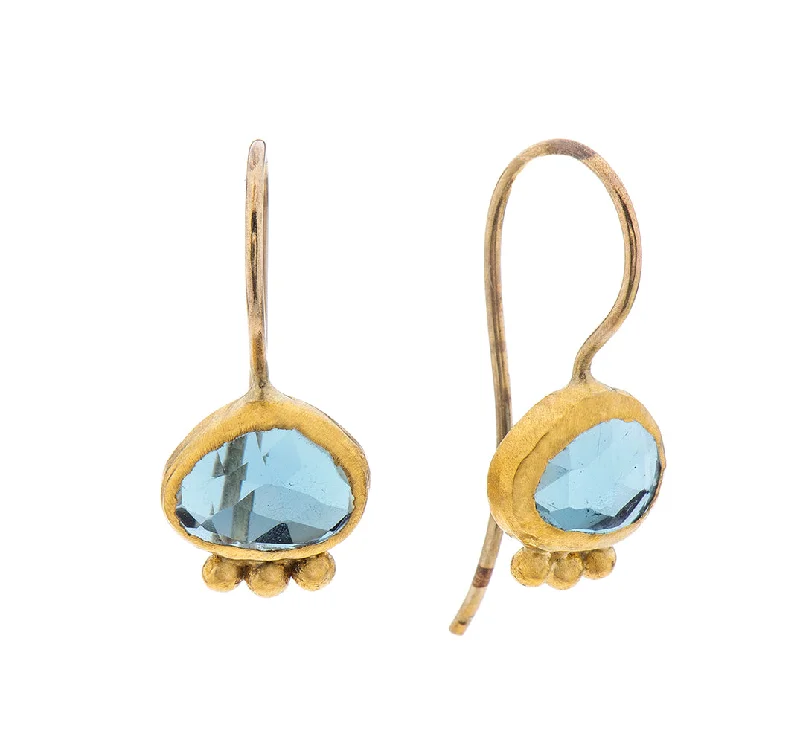 Stylish earrings for women -Nava Zahavi Blue Shine Earrings