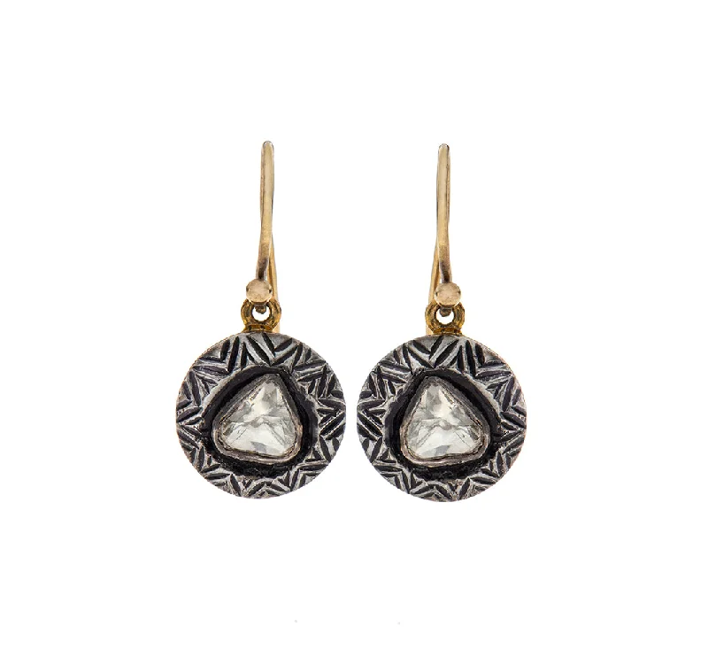 Dangle earrings for women -Slice of Diamond Earrings