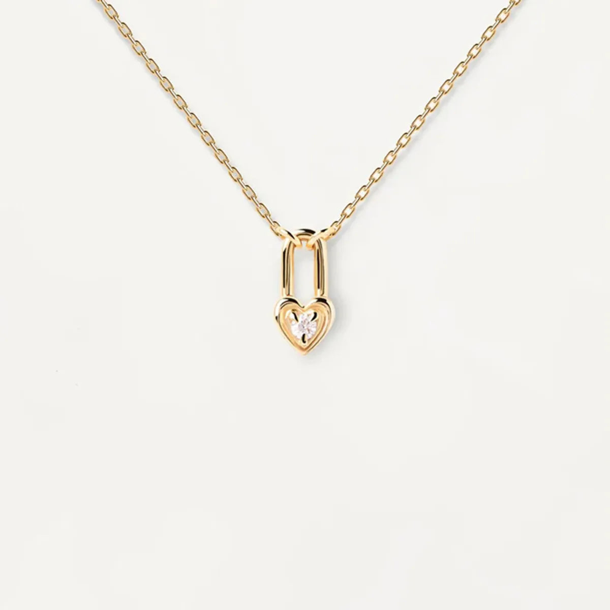 Unique necklaces for women -Commute Heart Shape Sterling Silver Plating Inlay Zircon Gold Plated Pendant Necklace