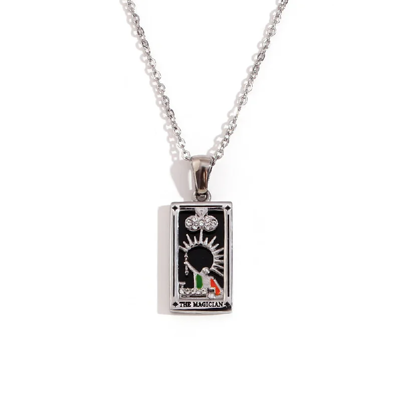 Original New Tarot Necklace-Steel Color-Magician