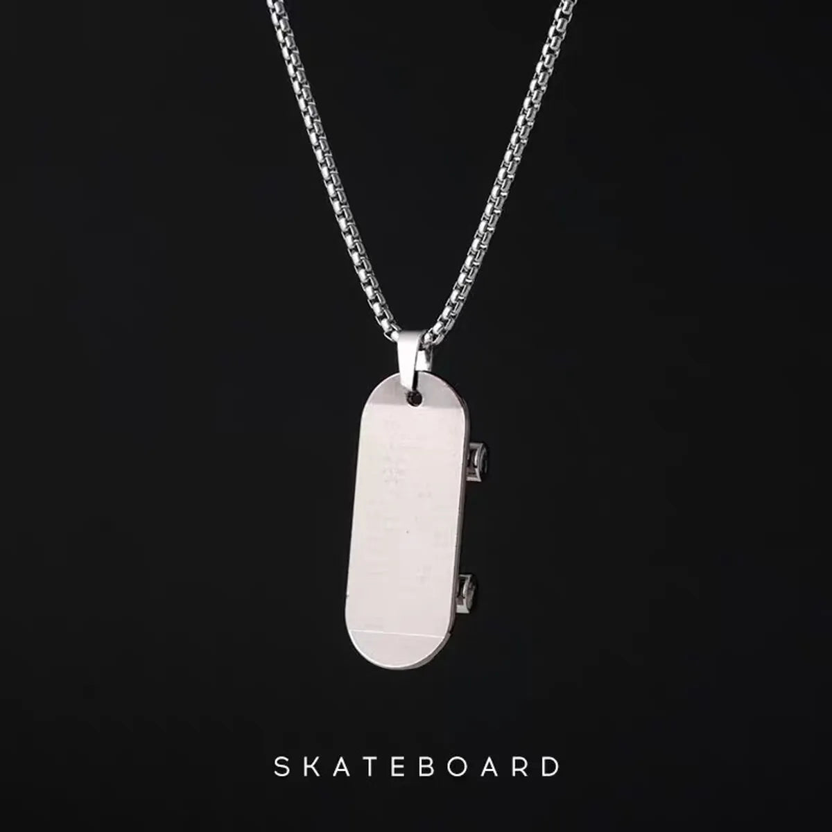 Personalized gold necklaces with initials for women -Hip-Hop Skateboard Alloy Men'S Pendant Necklace