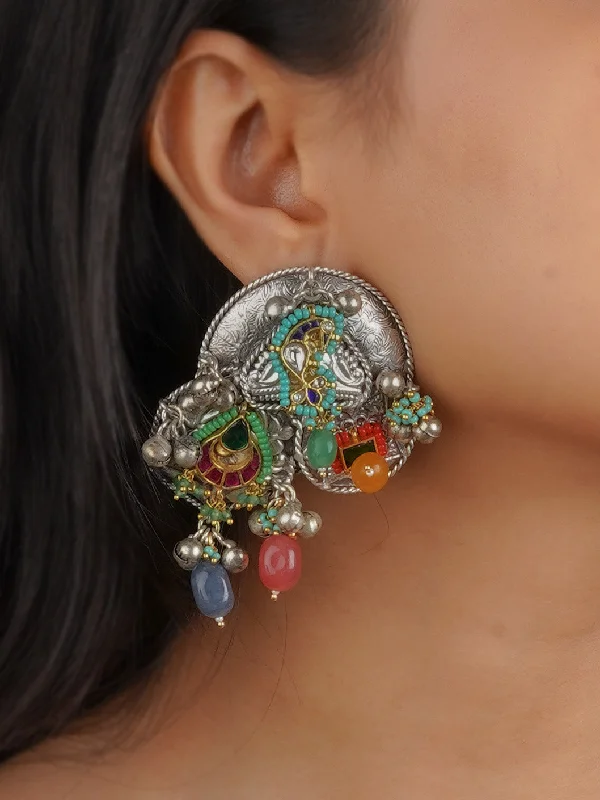 Small earrings for women -Multicolor Tribal Earrings - EK-SFEAR281