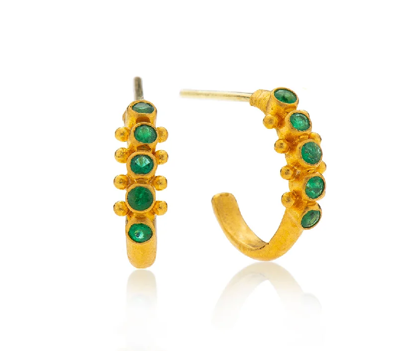 Ruby earrings for women -Nava Zahavi Gypsy and Emerald Earrings