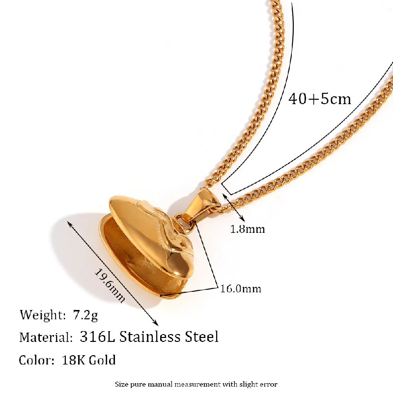 Casting Pearl Clam Pendant Necklace - Gold