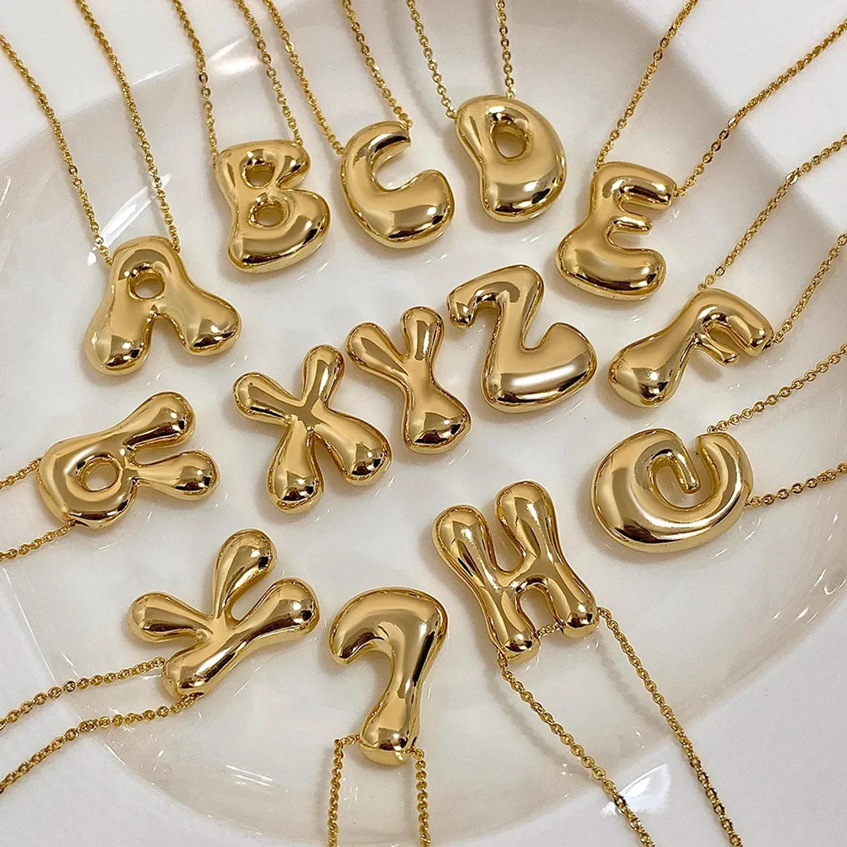 Fashionable heart necklaces for women -Wholesale Jewelry Beach Sweet Commute Letter 304 Stainless Steel 18K Gold Plated Chain Pendant Necklace