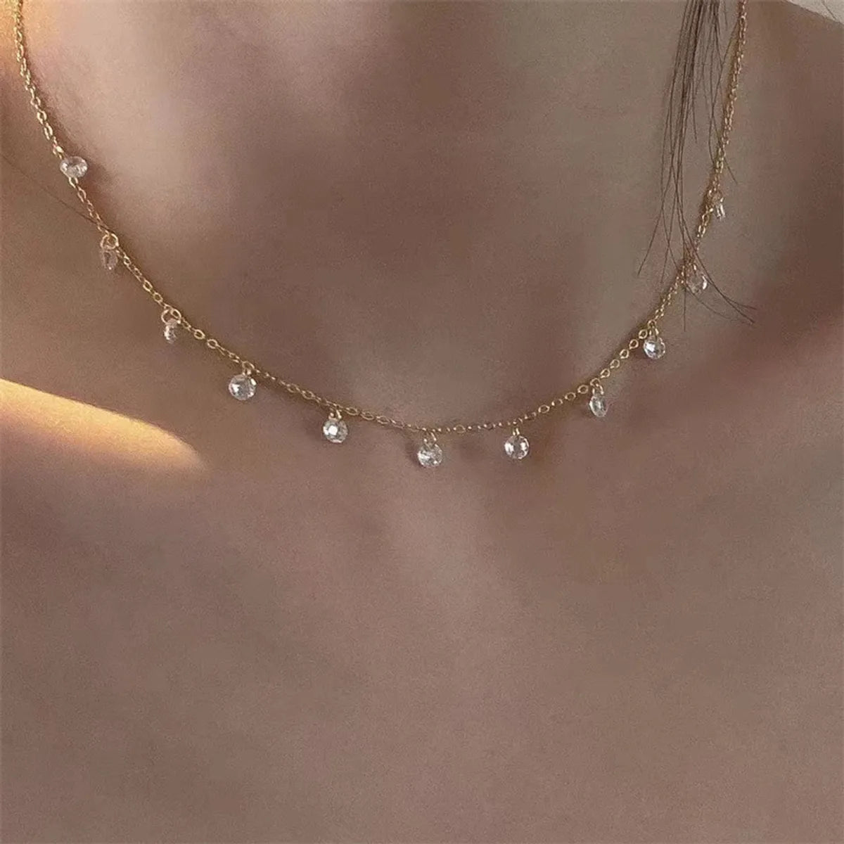 Luxury diamond necklaces for women -Sweet Geometric Sterling Silver Plating Inlay Zircon Necklace