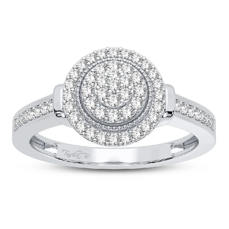 Engagement rings with colored diamonds for women -10K 0.10CT DIAMOND RING