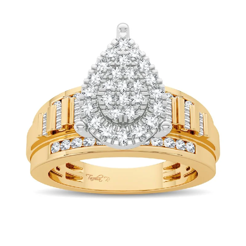 Gold engagement rings for women -10K 0.50CT Diamond Ring