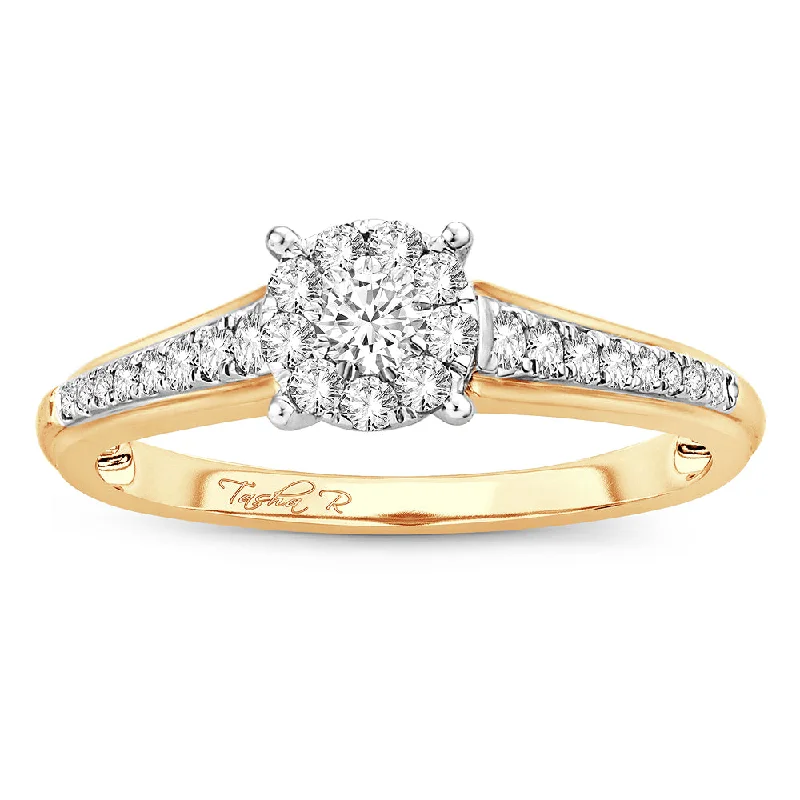 Engagement rings with antique diamonds for women -14K  0.37CT Diamond RING