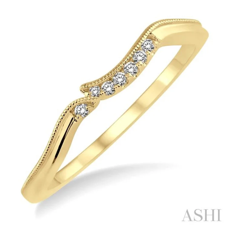 Simple engagement rings for women -1/20 ctw Round Cut Diamond Wedding Band in 14K Yellow Gold