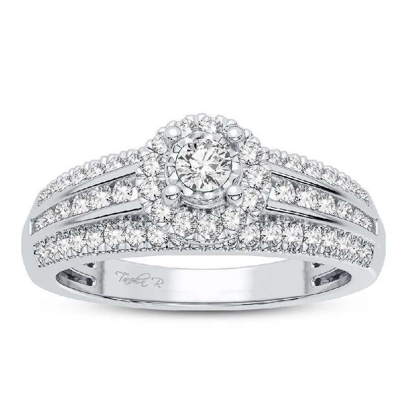 Engagement rings with sparkling diamonds for women -14K 0.50CT Diamond Ring