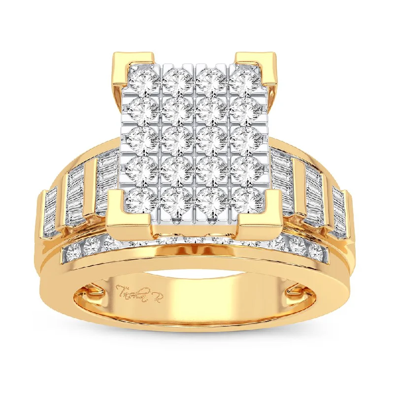 Engagement rings with floral design for women -10K 1.00CT Diamond Ring